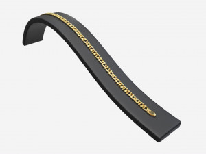 Bracelet Curved Leather Display Holder Stand 3D Model