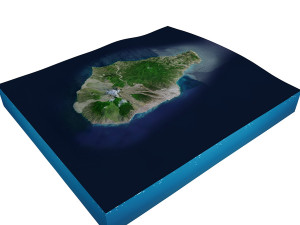 Montserrat Island Terrain  3D Model