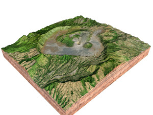 Mount Bromo Volcano Indonesia Terrain  3D Model