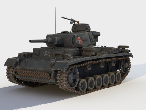 SdKfz 141 Panzer III Ausf F 3D Model